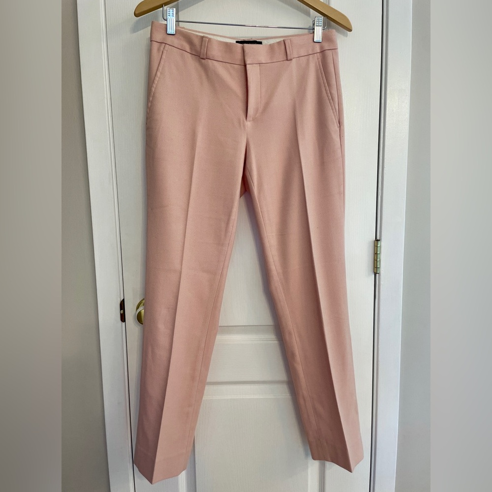 Banana Republic Women's Pink Herringbone Straight Leg Pants